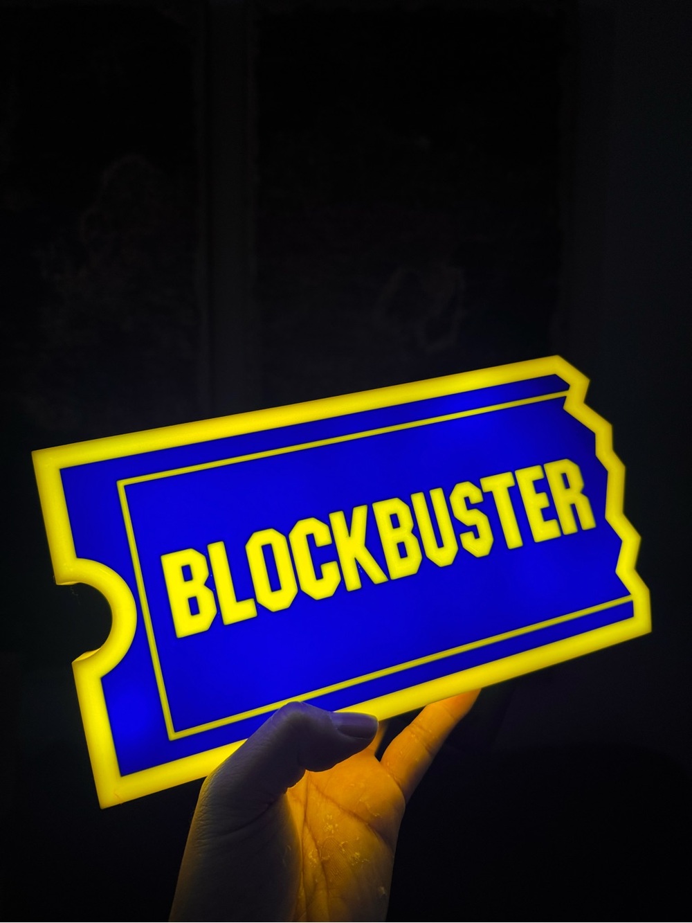 Blockbuster Logo Light-Up Sign‎ - Blue & Yellow